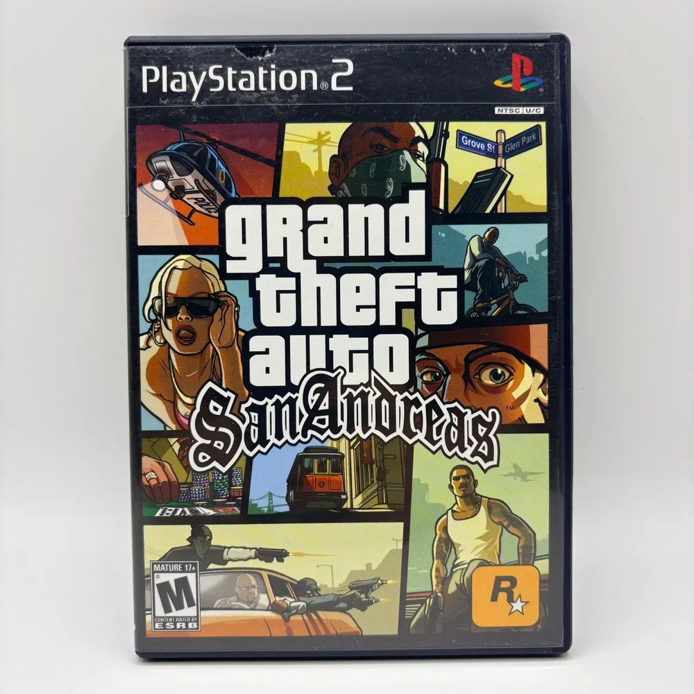 Rockstar Grand Theft Auto San Andreas Map‎ & Manual PS2 Black Label CompleteCIB